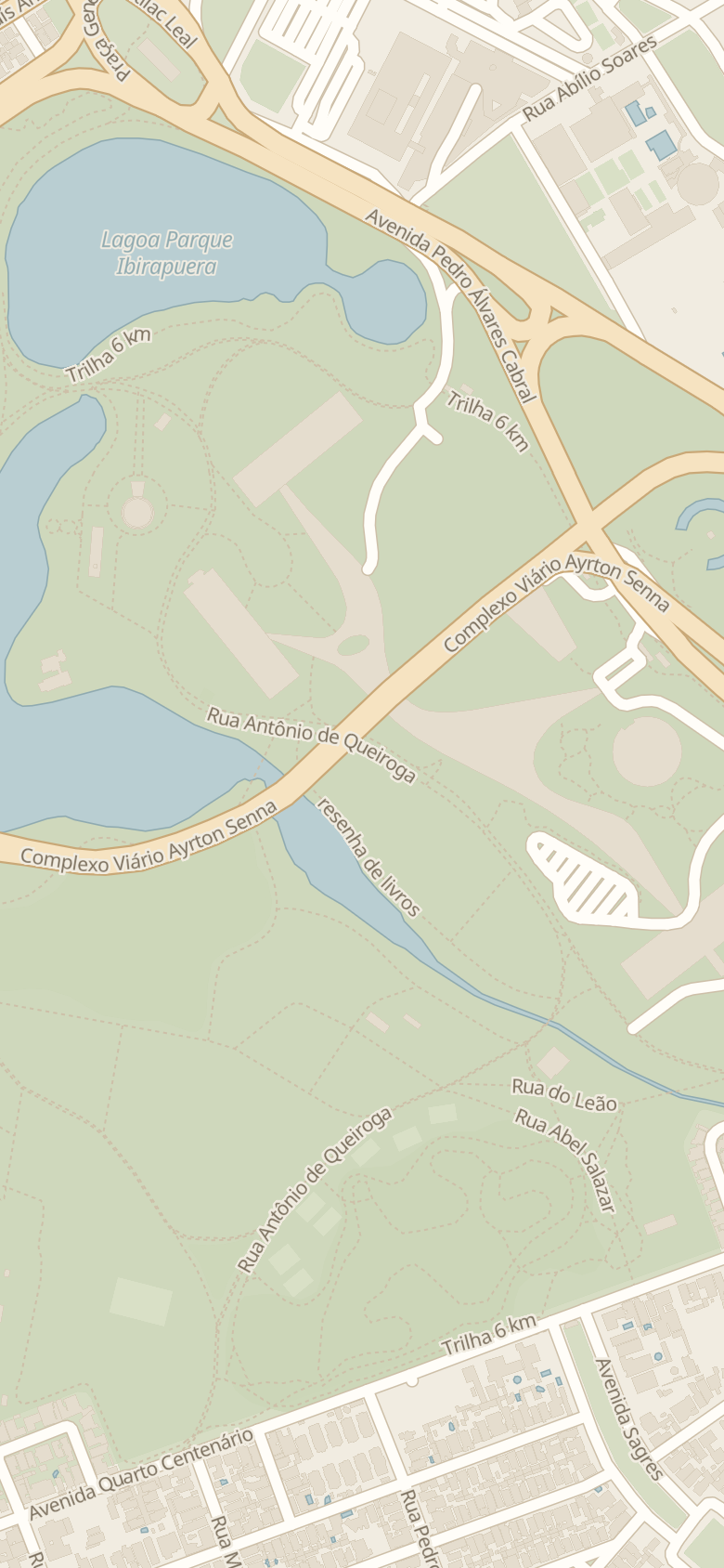 Map of Ibirapuera Park, São Paulo